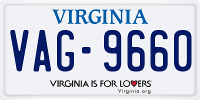 VA license plate VAG9660