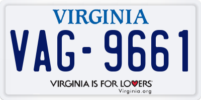 VA license plate VAG9661