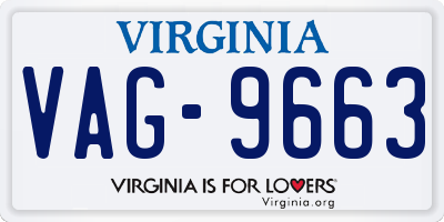 VA license plate VAG9663