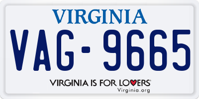 VA license plate VAG9665