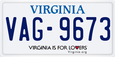 VA license plate VAG9673