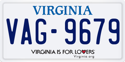 VA license plate VAG9679