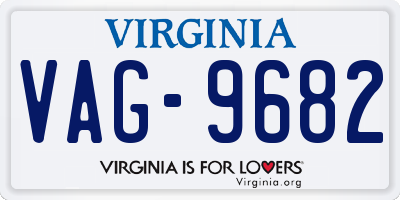 VA license plate VAG9682