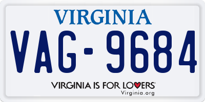 VA license plate VAG9684