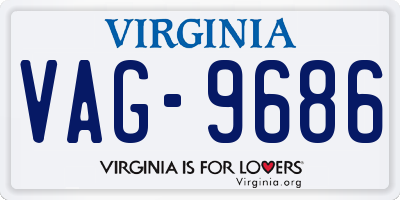 VA license plate VAG9686