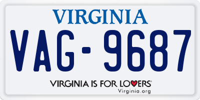 VA license plate VAG9687