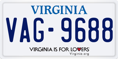 VA license plate VAG9688