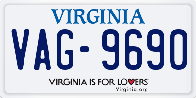 VA license plate VAG9690