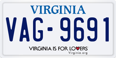 VA license plate VAG9691