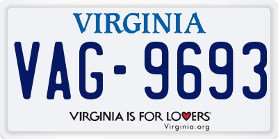 VA license plate VAG9693