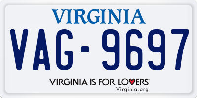 VA license plate VAG9697