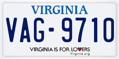 VA license plate VAG9710