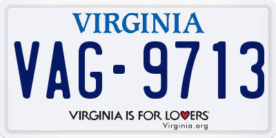 VA license plate VAG9713