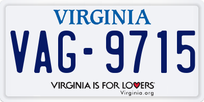 VA license plate VAG9715