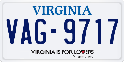 VA license plate VAG9717