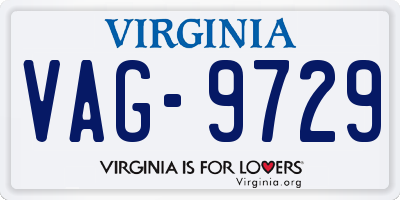 VA license plate VAG9729