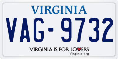 VA license plate VAG9732