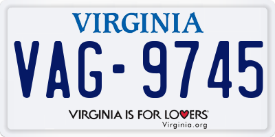 VA license plate VAG9745
