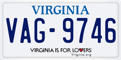 VA license plate VAG9746
