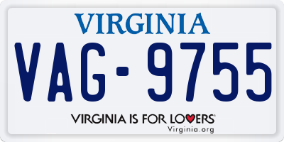 VA license plate VAG9755