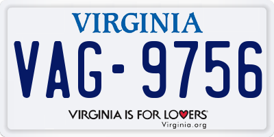 VA license plate VAG9756