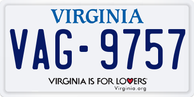 VA license plate VAG9757