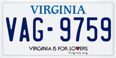 VA license plate VAG9759