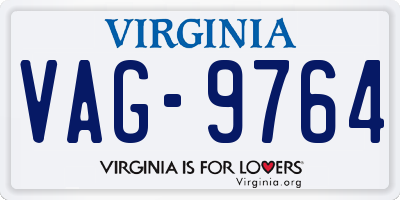 VA license plate VAG9764