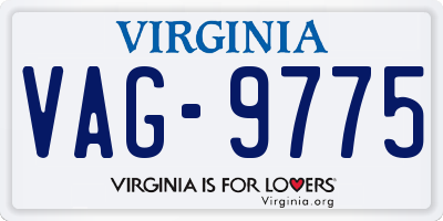 VA license plate VAG9775
