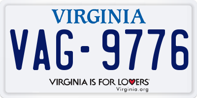 VA license plate VAG9776