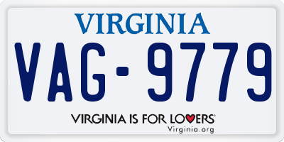 VA license plate VAG9779