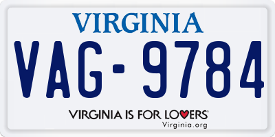 VA license plate VAG9784