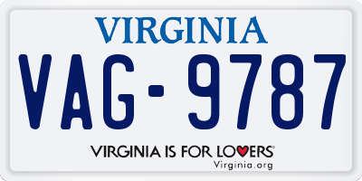 VA license plate VAG9787