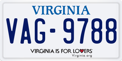 VA license plate VAG9788