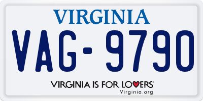 VA license plate VAG9790