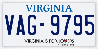 VA license plate VAG9795
