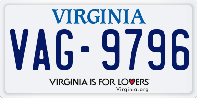 VA license plate VAG9796