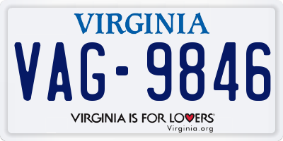 VA license plate VAG9846