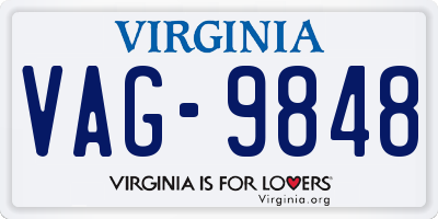 VA license plate VAG9848