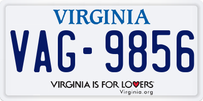VA license plate VAG9856