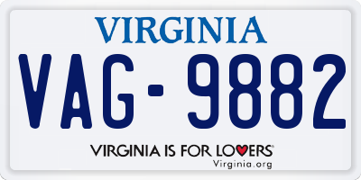 VA license plate VAG9882
