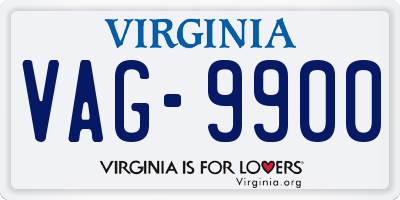 VA license plate VAG9900