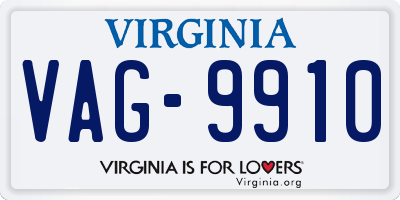 VA license plate VAG9910