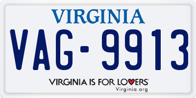 VA license plate VAG9913