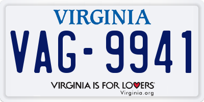 VA license plate VAG9941