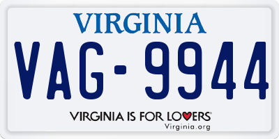VA license plate VAG9944