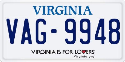 VA license plate VAG9948