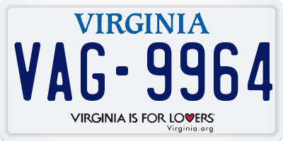 VA license plate VAG9964