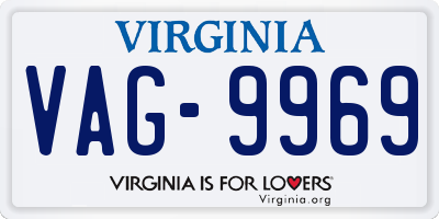 VA license plate VAG9969