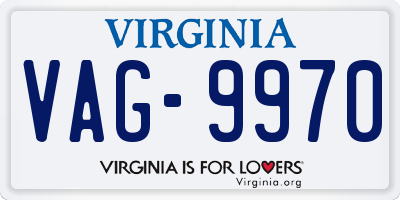 VA license plate VAG9970
